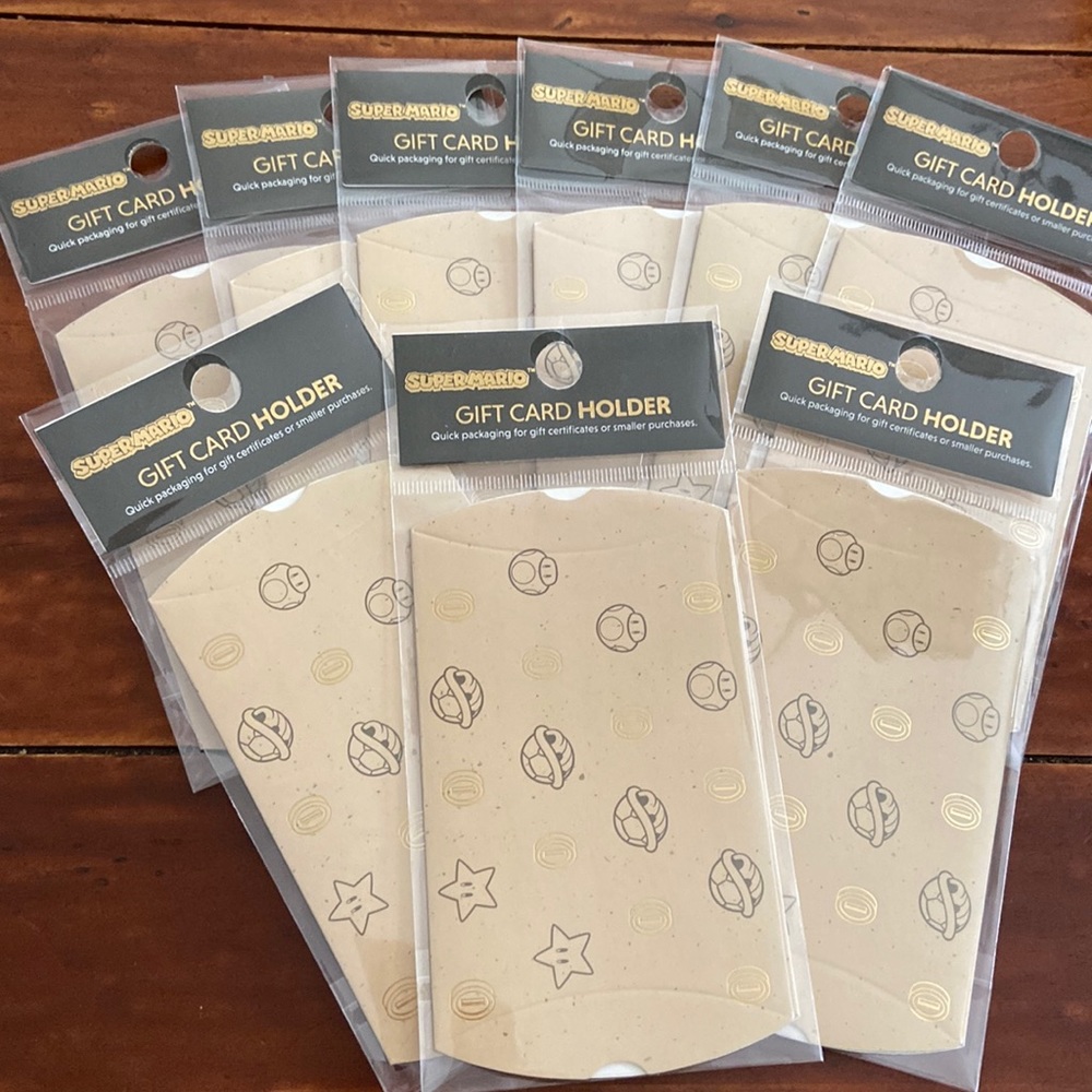 New Nintendo Set of 9 SuperMario Gift Card Holders